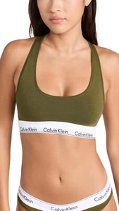 Bralette Calvin Klein Logo Banda Verde Oliva XS - Imagen 1 de 4