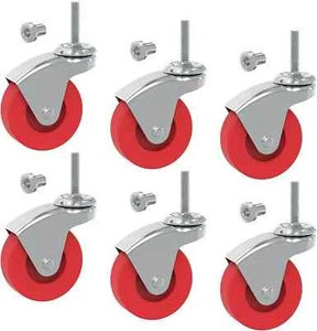 Rueda giratoria giratoria 6 piezas carro enredadera taburete poste montaje repuesto resistente - Imagen 1 de 3