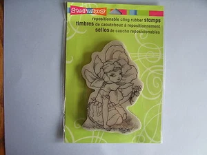 STAMPENDOUS GUMMISTEMPEL KLAMMERFEE BLUME NEU Klammerstempel - Bild 1 von 2