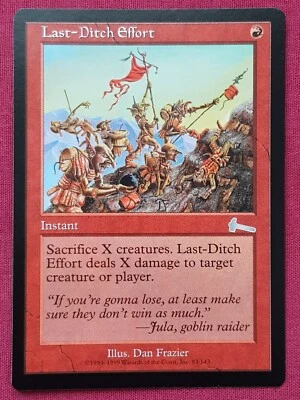 Magic The Gathering URZA'S LEGACY LAST-DITCH EFFORT red card MTG - Image 1 of 2
