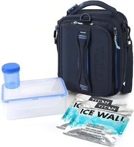 Titan by Arctic Zone Porta Pranzo Espandibile (Blu Navy/Blu Royal), Piccolo - Foto 1 di 5