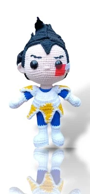 Muñeca de ganchillo Dragon Ball Z Vegeta 100 % algodón juguete de acción | abanico de regalo coleccionable Foto 1 de 4