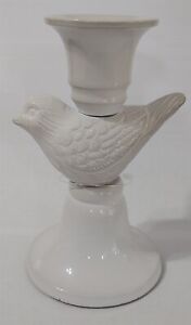 Victorian Trading Co Bird on a Branch White Candleholder 42D