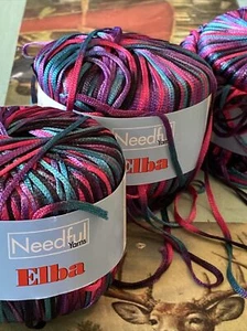 Needful Garns Elba Aran 100 % Nylon 153 Yards/50 Gramm Menge 3 Farben 2171 - Bild 1 von 8