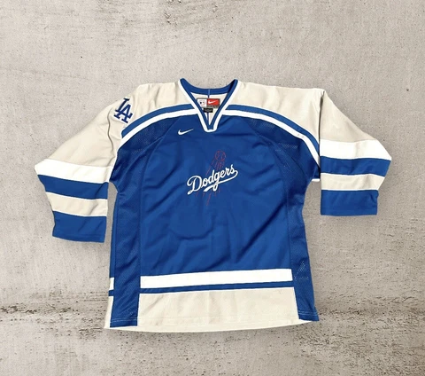 Los Angeles Dodgers VTG Nike Hockey Jersey MLB Mens Size Large Cover