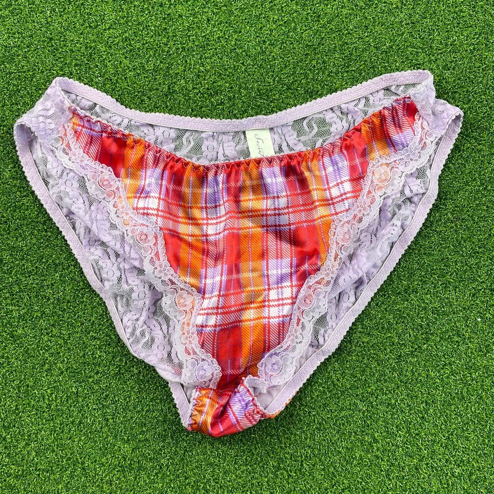 Panty descarado trasero a cuadros lila Y2K Secret Treasures talla L Foto 1 de 3