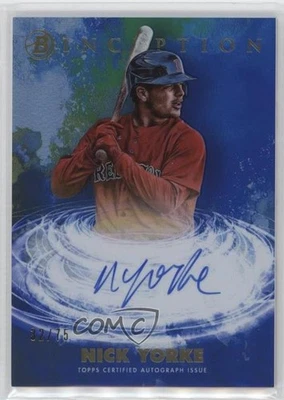 2021 Bowman Inception Primordial Prospects Blue Foil /75 Nick Yorke #PPA-NY Auto - Image 1 of 2