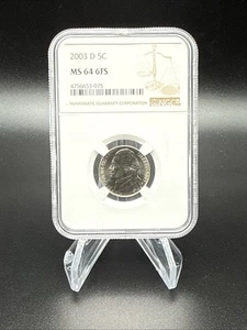 2003-D JEFFERSON NICKEL 5C NGC MS64 6FS - Picture 1 of 2