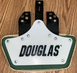 Douglas CP Mr DZ Custom Football Shoulder Pad Back Plate Green With Gold Trim - Picture 1 of 2