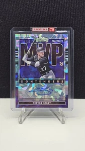 2021 Contenders Trevor Story MVP Auto Cracked Ice #14/23 Colorado Rockies - Picture 1 of 3