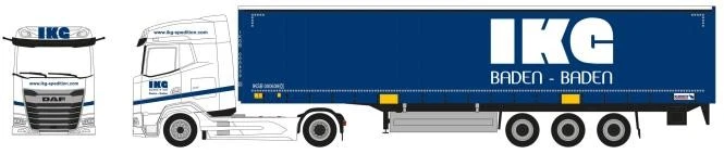 Herpa LKW DAF XG Ga-KSz IKG Baden-Baden 959001 - Bild 1 von 1
