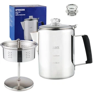 Mehrzweck Kaffeemaschine Kaffeekanne Edelstahl Herdplatte Kaffeemaschine mit T... - Bild 1 von 8