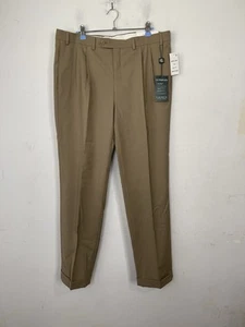 LRL Ralph Lauren Mens Pants 36x32 Tan Wool Performance Pleated Old Money Wedding - Picture 1 of 10