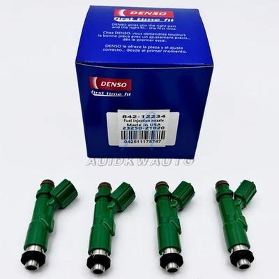 4X Denso Fuel Injectors 23250-21020 For 2000-2009 Toyota Prius Scion xA xB Foto 1 de 4
