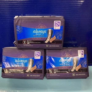 3X Always Discreet Boutique Incontinence 2 Liners Very Light Long 32 CT - Picture 1 of 3