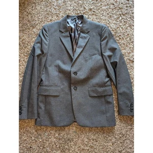 Brooks Brothers Blazer Mens Size 18 Charcoal Gray 2Button Notched Lapel Classic - Picture 1 of 6