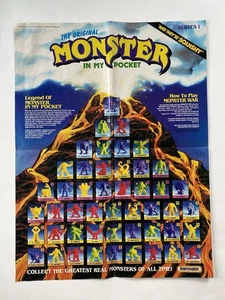 Monster in My Pocket Series 1 Poster  16" X 22" From 1991 Ninja Turtles Magazine - Picture 1 of 11