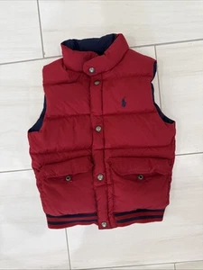 Polo Ralph Lauren Boys Size 6 Reversible Down Filled Red/Navy - Picture 1 of 10