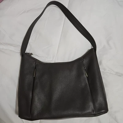 Bolso de hombro de cuero gris The Sak Brook Hobo forro beige en muy buena condición Foto 1 de 4