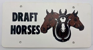 License Plate Draft Horses Pony Equestrian  Art - Picture 1 of 1