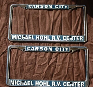Carson City Micheal Hohl R.V. Center Dealership License Plate Holder Frames - Picture 1 of 1