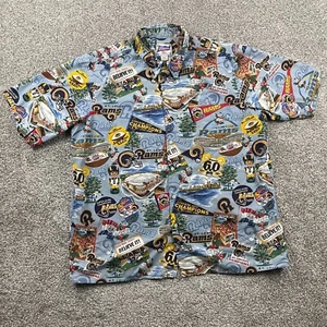 Reyn Spooner Sports XXL Button Up Football St Louis Rams All Over Print NFL Vtg - Picture 1 of 12