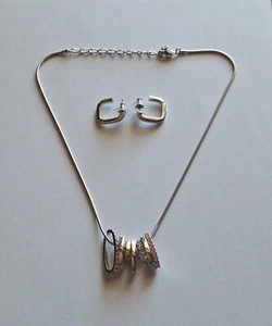 Original Swarovski Kette mit Anhänger mit Kristallen + passende Ohrringe - Bild 1 von 14