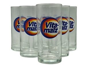 6x Vitamalz Gläser 0,2l Sahm Trinkglas Vita Malz Sammler Glas Trinkgläser - Bild 1 von 3