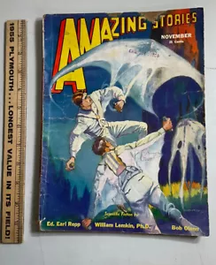 Amazing Stories for November 1932 Vintage Large Pulp Magazine Collectible - Picture 1 of 12
