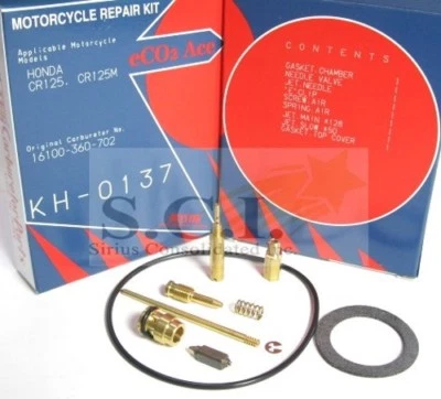 KIT REPARACIÓN RECONSTRUCCIÓN CARBURADOR HONDA CR125 ELSINORE KEYSTER 1974 - 1975 MR175 Foto 1 de 4