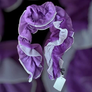 VTG Passigatti 100% silk chiffon scarf boa accessory extravagant three layer - Picture 1 of 13