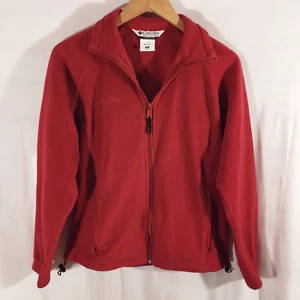 Columbia Sweatshirt-Jacke Damen Gr. Small rot Fleece durchgehender Reißverschluss viele Taschen - Bild 1 von 10