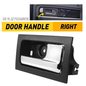 for Ford F-150 Inside Door Handle Black Housing Chrome Lever Passenger Side - Picture 1 of 11