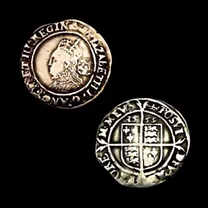 X239: 1569 Elizabeth 1st Hammered Silver Tudor Sixpence, im Coronet, Spink 2562 - Bild 1 von 1