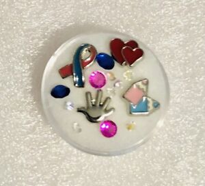 Miscarraige Floating Charm Set For Glass Living Memory Locket. Hearts, Hand 