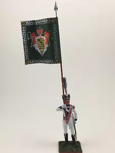 Bemalte Napoleonische Metallfigur 1/30, Sächsische Linie Infanterie Miniatur VID SOLDATEN - Bild 1 von 21