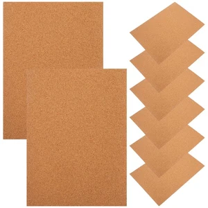 8 Pcs Cork Sheets for Party Supplies Rectangle Sticky Board Self Adhesive - Picture 1 of 12