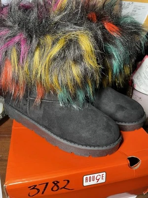 Rouge   boots-  frozen- 27 Woman black size 8 brand new one box - Image 1 of 4