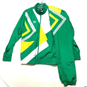 Tuta Umbro Premier vintage uomo media verde nylon finto collo zip intera - Foto 1 di 16