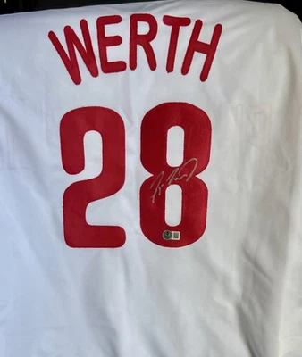 Camiseta firmada por Jayson Werth de los Filis de Filadelfia Beckett certificado de autenticidad   Foto 1 de 4