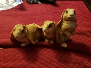 1988 Castagna Three Rabbits Figurine - Picture 1 of 5