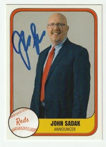 Tarjeta de béisbol personalizada firmada por John Sadak autografiada por los Rojos de Cincinnati certificado de autenticidad PRUEBA - Imagen 1 de 3