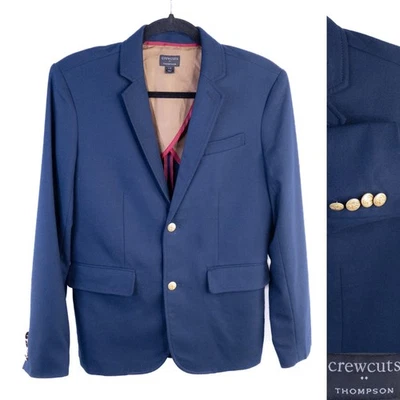 Chaqueta Blazer Crewcuts By J Crew Thompson Niños Azul Marino Talla 14 Botones Dorados Preppy Foto 1 de 4