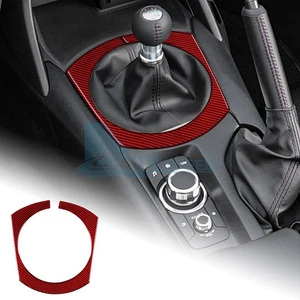 For Mazda MX-5 MX5 2016-2025 Center Gear Shift Frame Stickers Red Carbon Fiber - Picture 1 of 8
