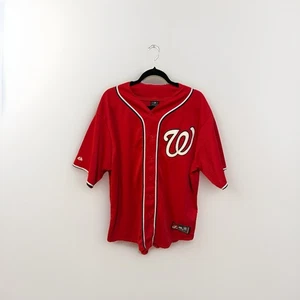 Genuine Majestic Washington Nationals Alternate Baseball Jersey Adult XL Red - Picture 1 of 7
