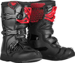 Fly Racing Youth Maverick MX Boots Red/Black 4