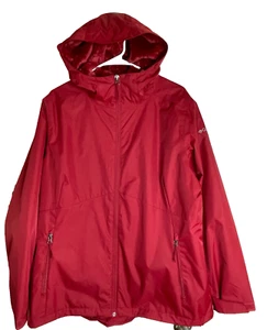 Chaqueta forrada de lana Columbia Rainie Falls para mujer talla 1X rojo granate con capucha - Imagen 1 de 9