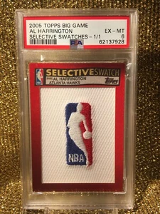 Al Harrington ATL Hawks 2005 topps big game selective Swatches Logoman 1/1 PSA - Picture 1 of 3