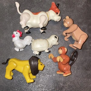 Vintage FISHER PRICE Little People cinque snodati orso, fattoria e animali della giungla - Foto 1 di 5