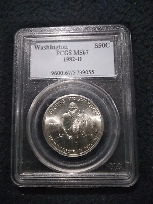 1982 D Washington Half Dollar In Old Green Older Pcgs - Image 1 of 2